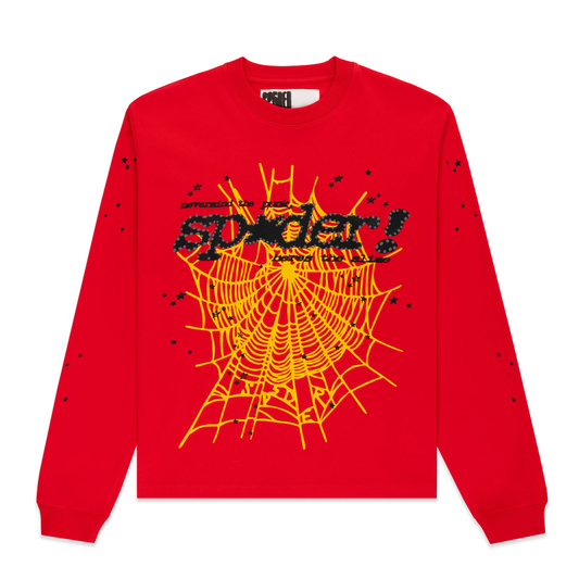 Sp5der Punk V2 Red L/S Tee