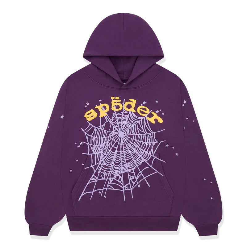 Sp5der Purple Star OG Web V2 Hoodie