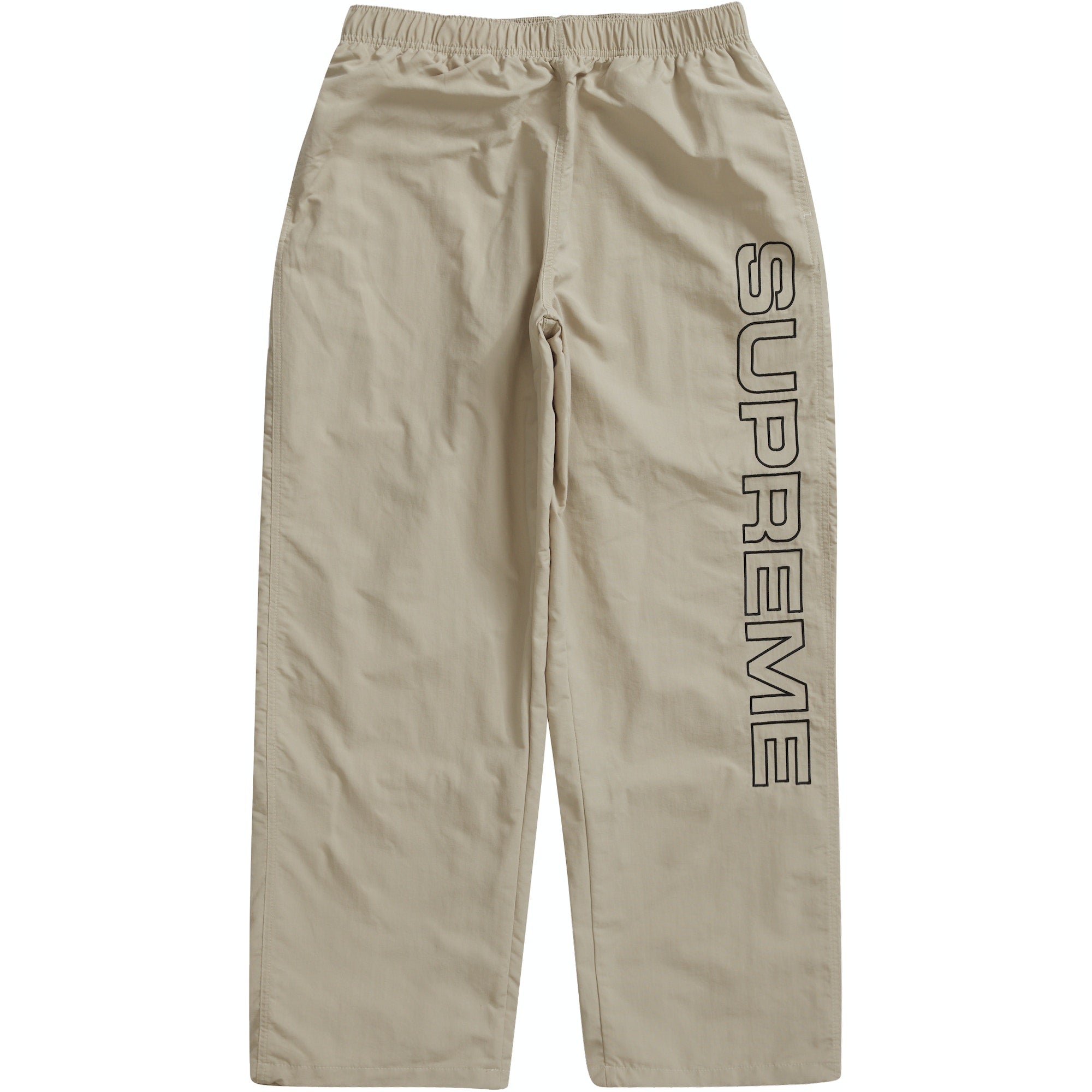 Supreme Spellout Embroidered Sand Track Pant – WyCo Vintage Broadway