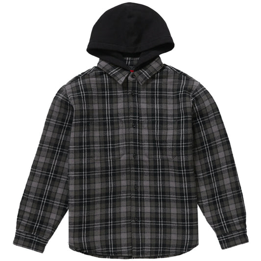 Supreme Tartan Black Flannel Hoodie