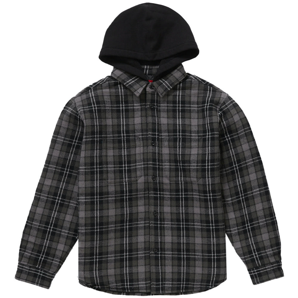 Supreme Tartan Black Flannel Hoodie