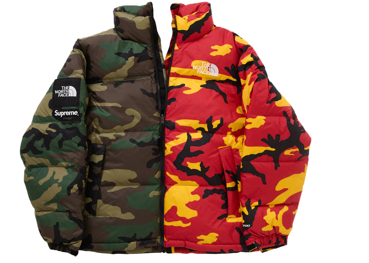 Supreme The North Face Split Nuptse Camo Jacket
