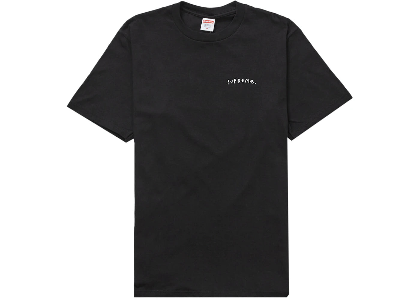 Supreme black on black best sale tee