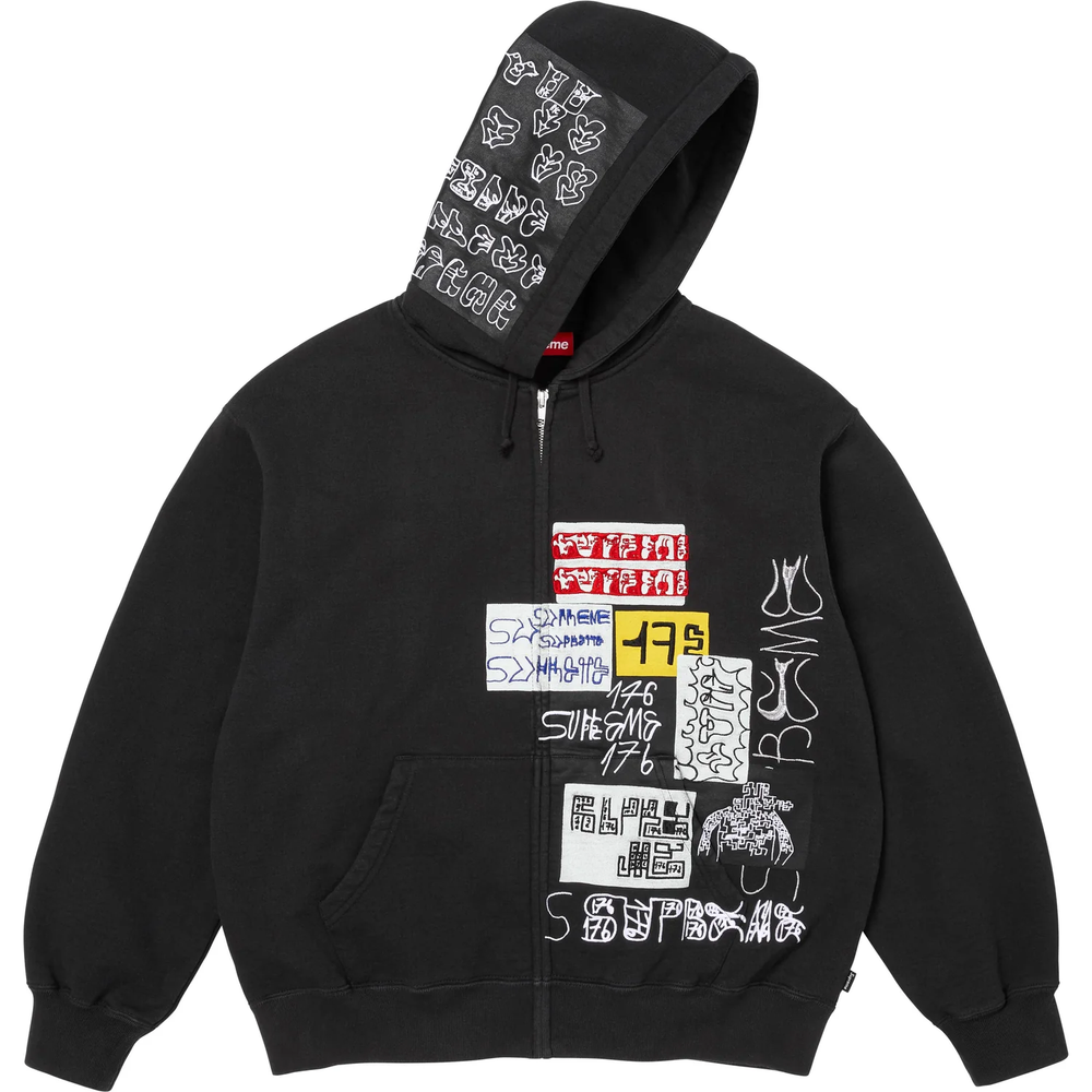 Supreme 176 Black Zip Up Hoodie