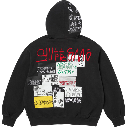 Supreme 176 Black Zip Up Hoodie
