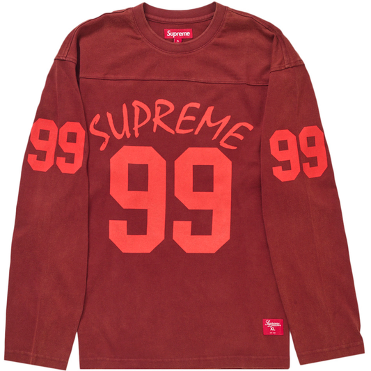 Supreme 99 Maroon Longsleeve Football Top