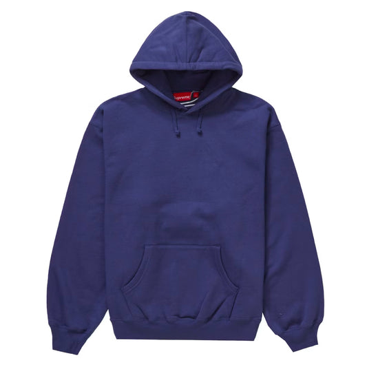 Supreme Satin Appliqué Washed Navy Hoodie