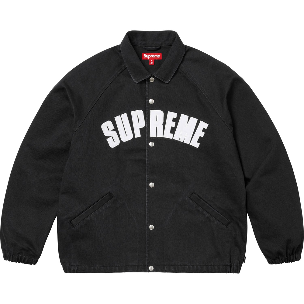 Supreme Arc Black Denim Coaches Jacket