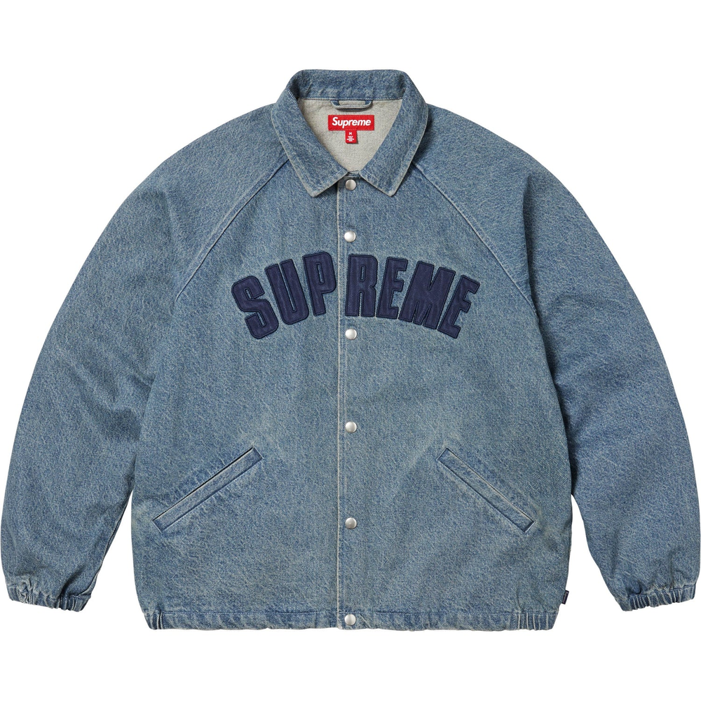 Supreme Arc Washed Indigo Denim Coaches Jacket