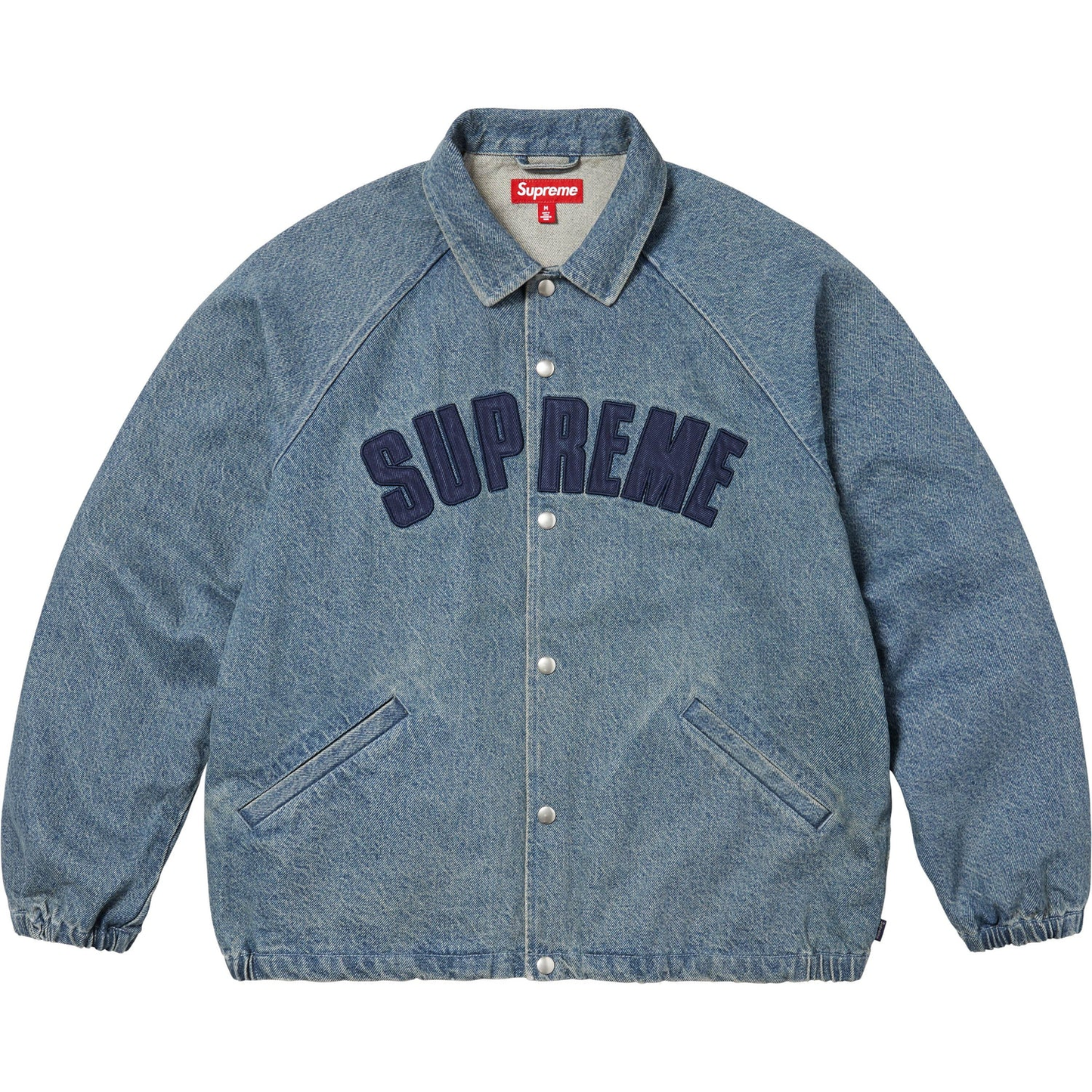 Supreme Arc Washed Indigo Denim Coaches Jacket