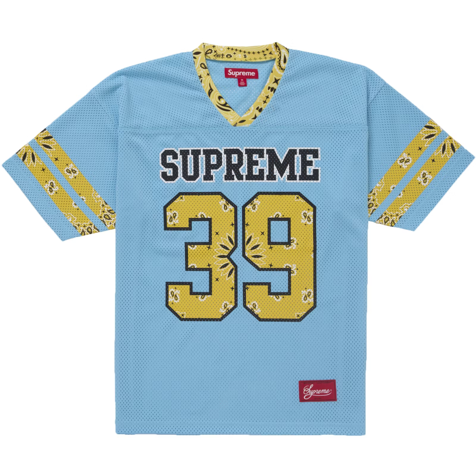 シャツ Supreme Bandana Football Jersey Supreme Bandana Blue Football Jersey – WyCo Vintage Broadway