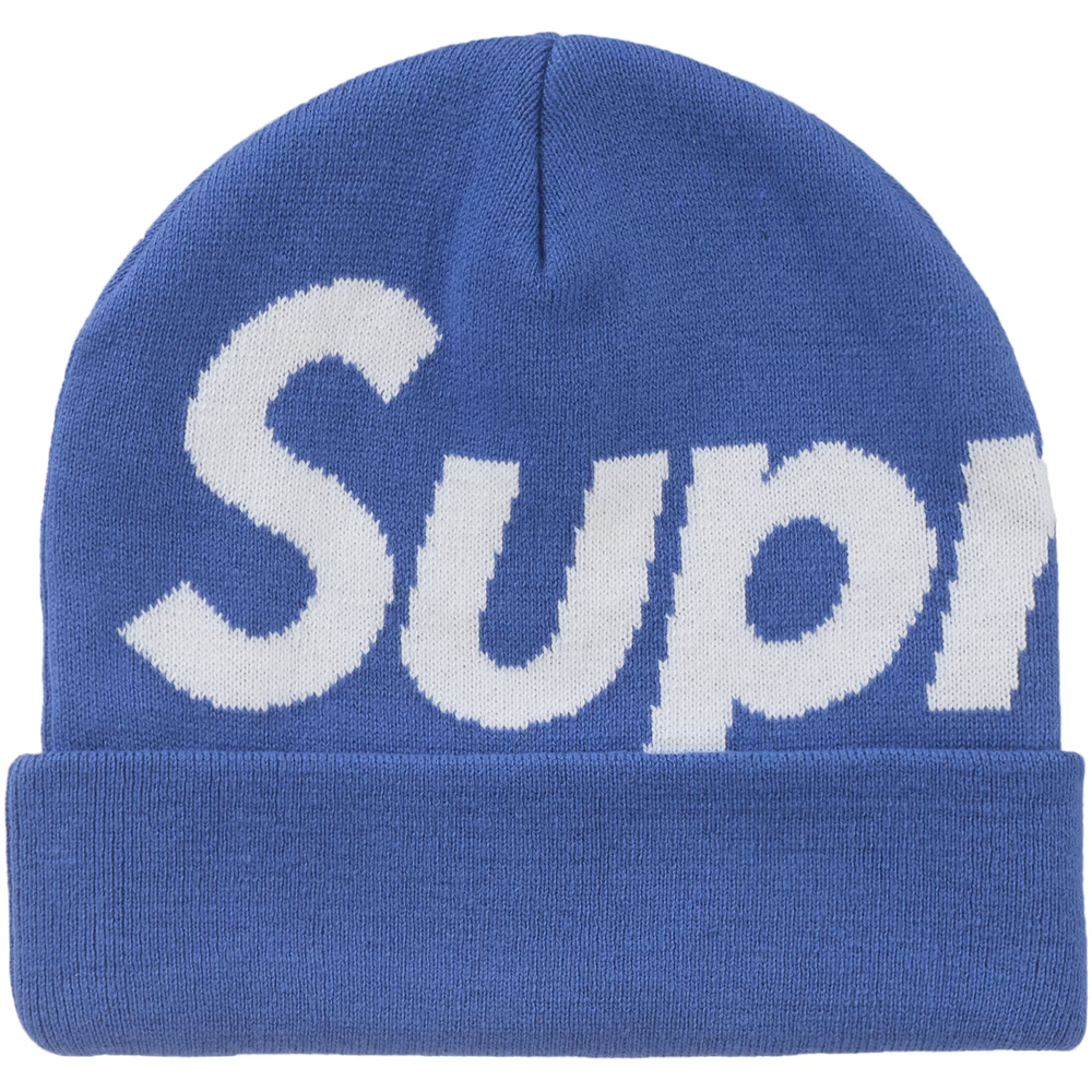 Supreme Big Logo Blue Beanie