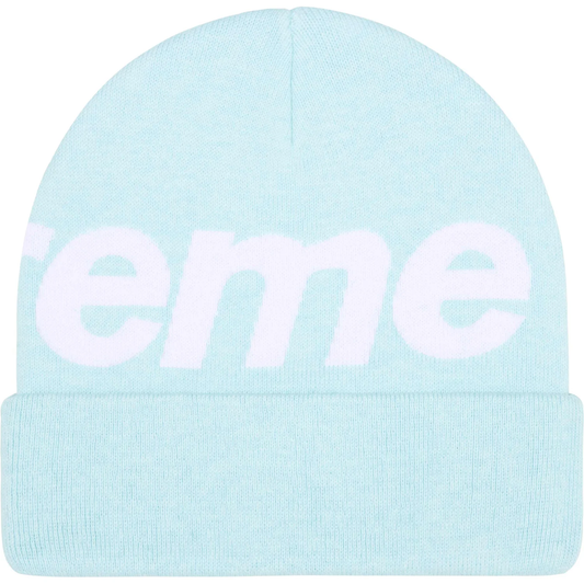 Supreme Big Logo Light Blue Beanie