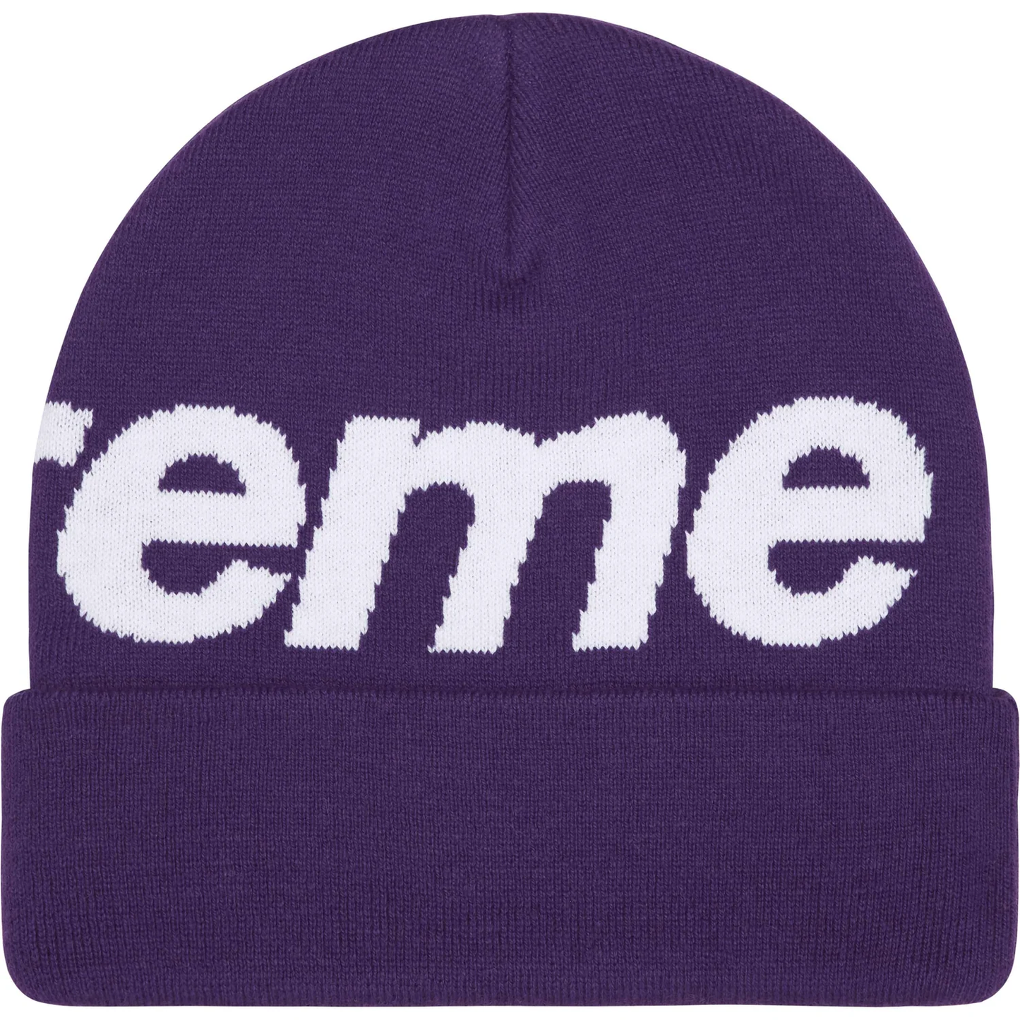 Supreme Big Logo Purple Beanie