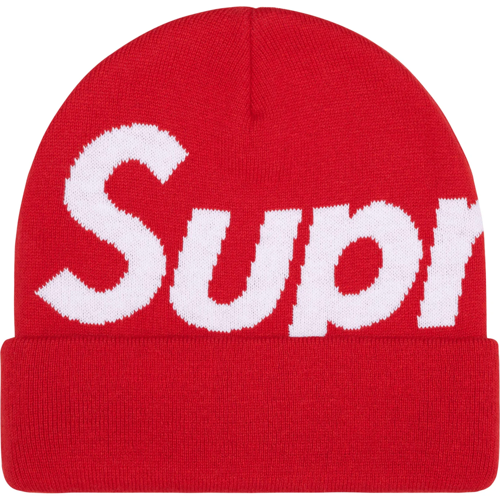 Supreme Big Logo Red Beanie