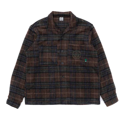 Hidden NY Brushed Wool Multi Brown Overshirt