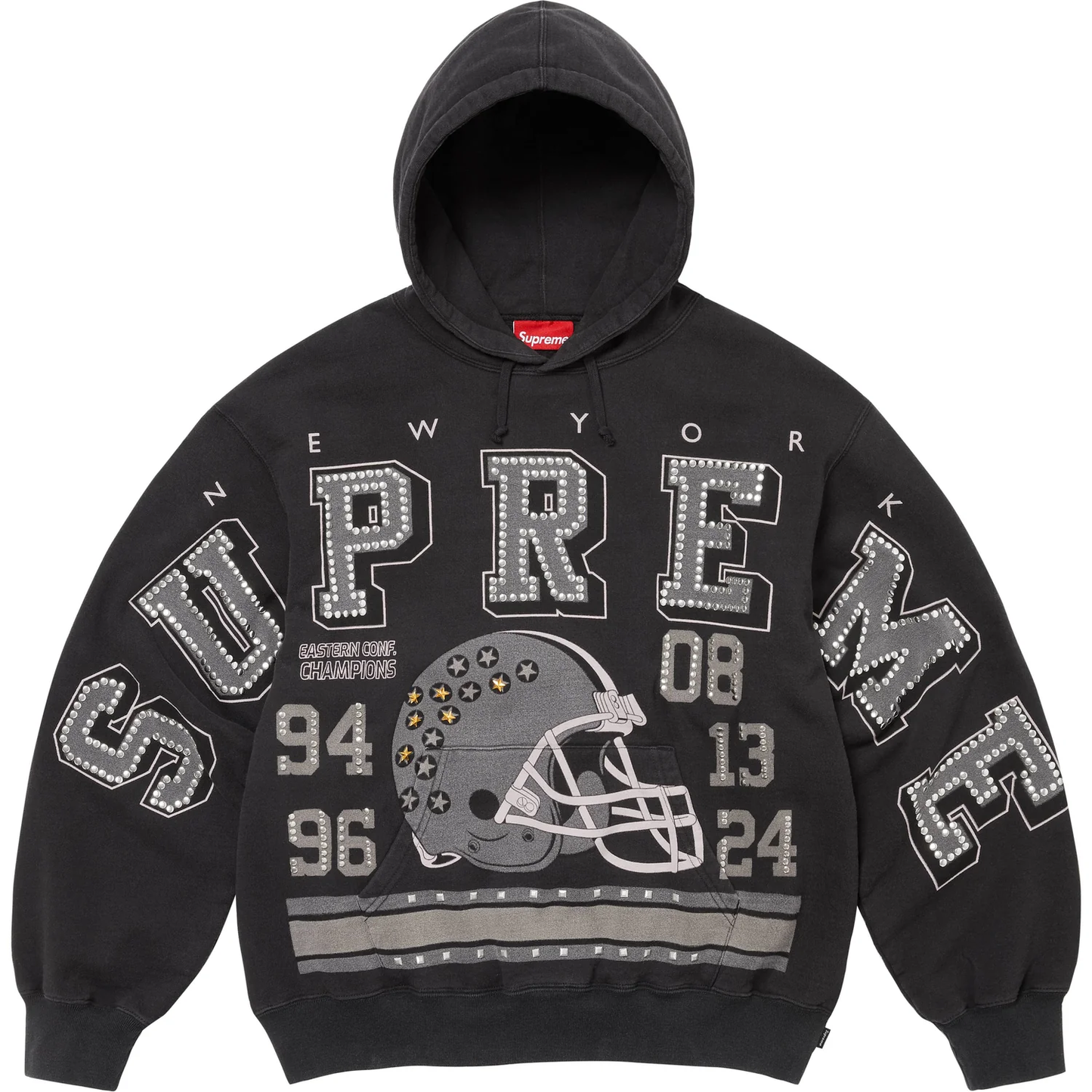 Supreme Champions Studded Black Hoodie