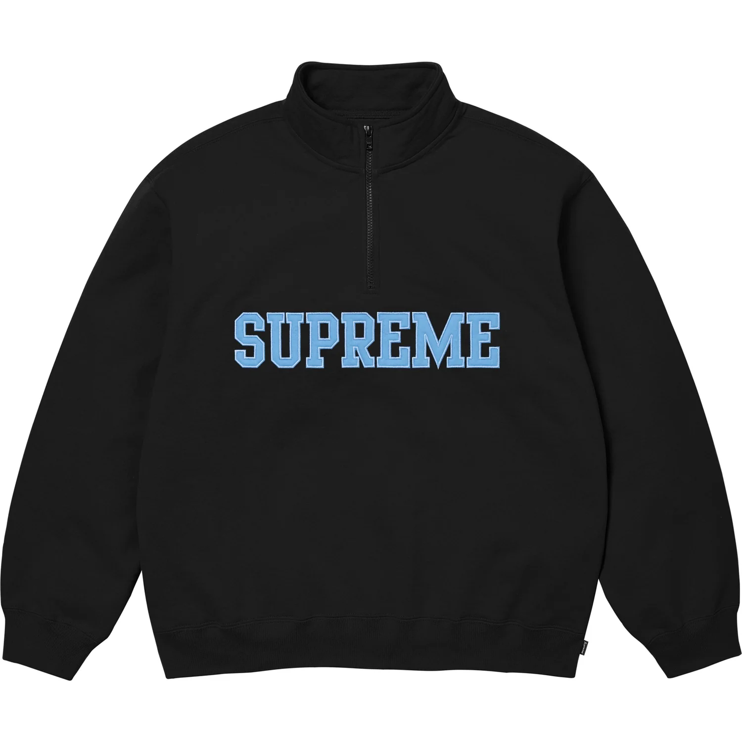 Supreme Collegiate Half Zip Black Pullover