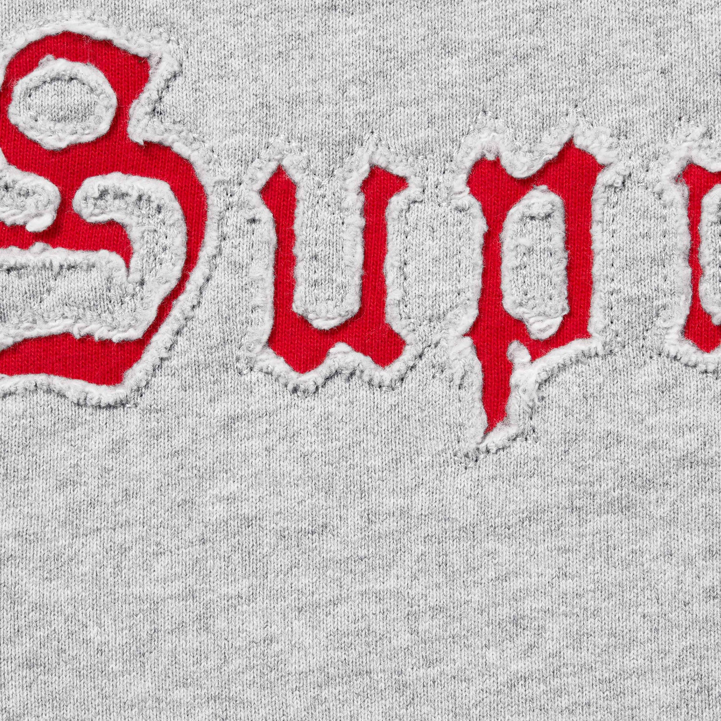 Supreme Contrast Cutout Heather Grey Hoodie