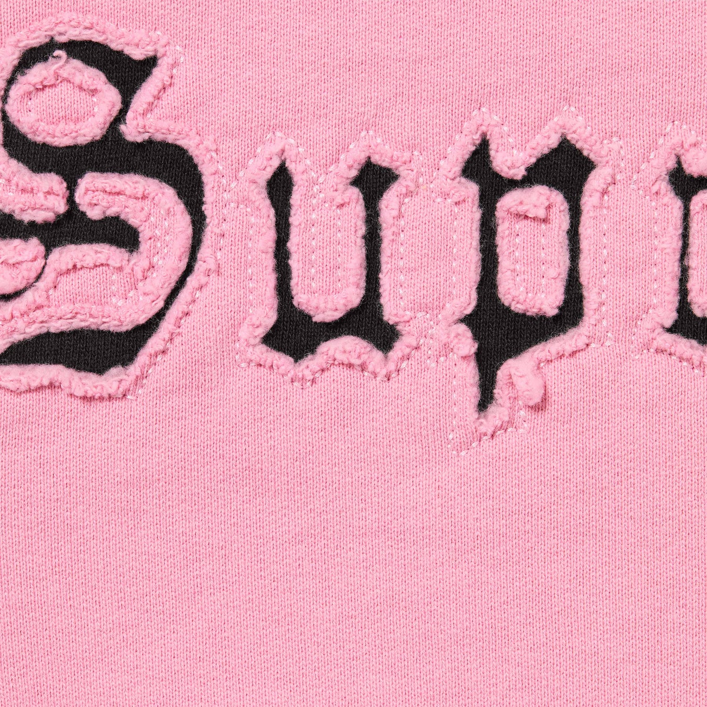Supreme Contrast Cutout Pink Hoodie