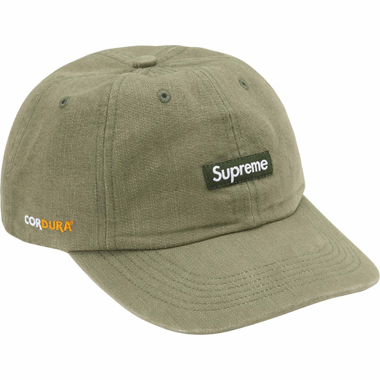 Supreme Cordura Denim Small Box Olive 6-Panel Hat