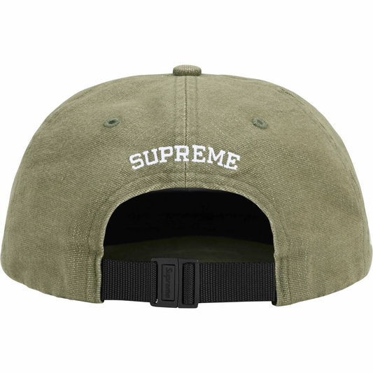Supreme Cordura Denim Small Box Olive 6-Panel Hat