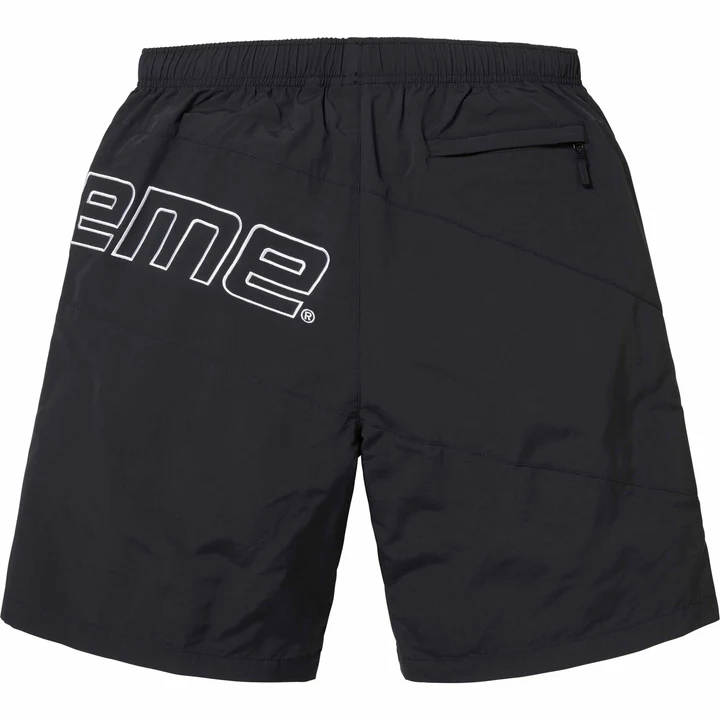 Supreme Curve Black Nylon Shorts