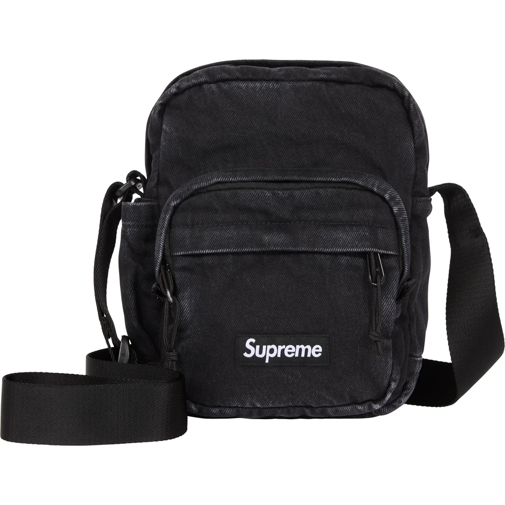 Supreme Denim Black Shoulder Bag