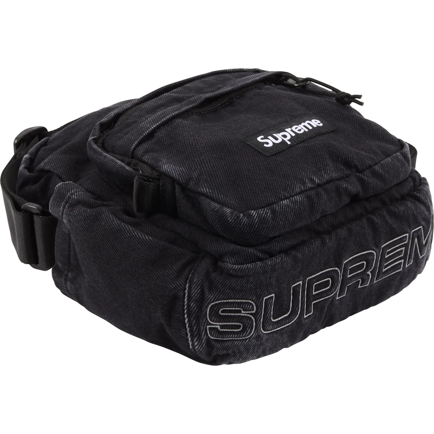 Supreme Denim Black Shoulder Bag