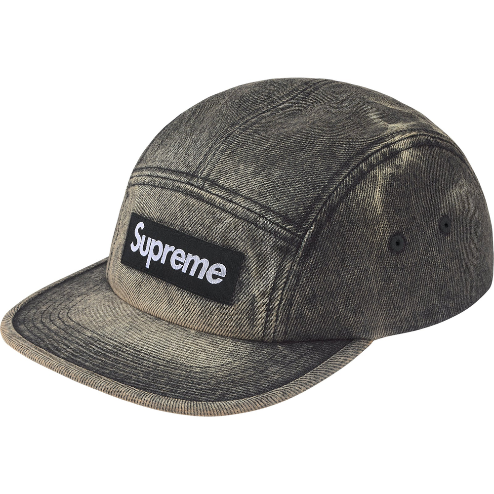 Supreme Denim Washed Black Camp Cap