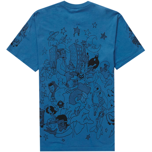 Supreme Downtown Faded Blue Tee
