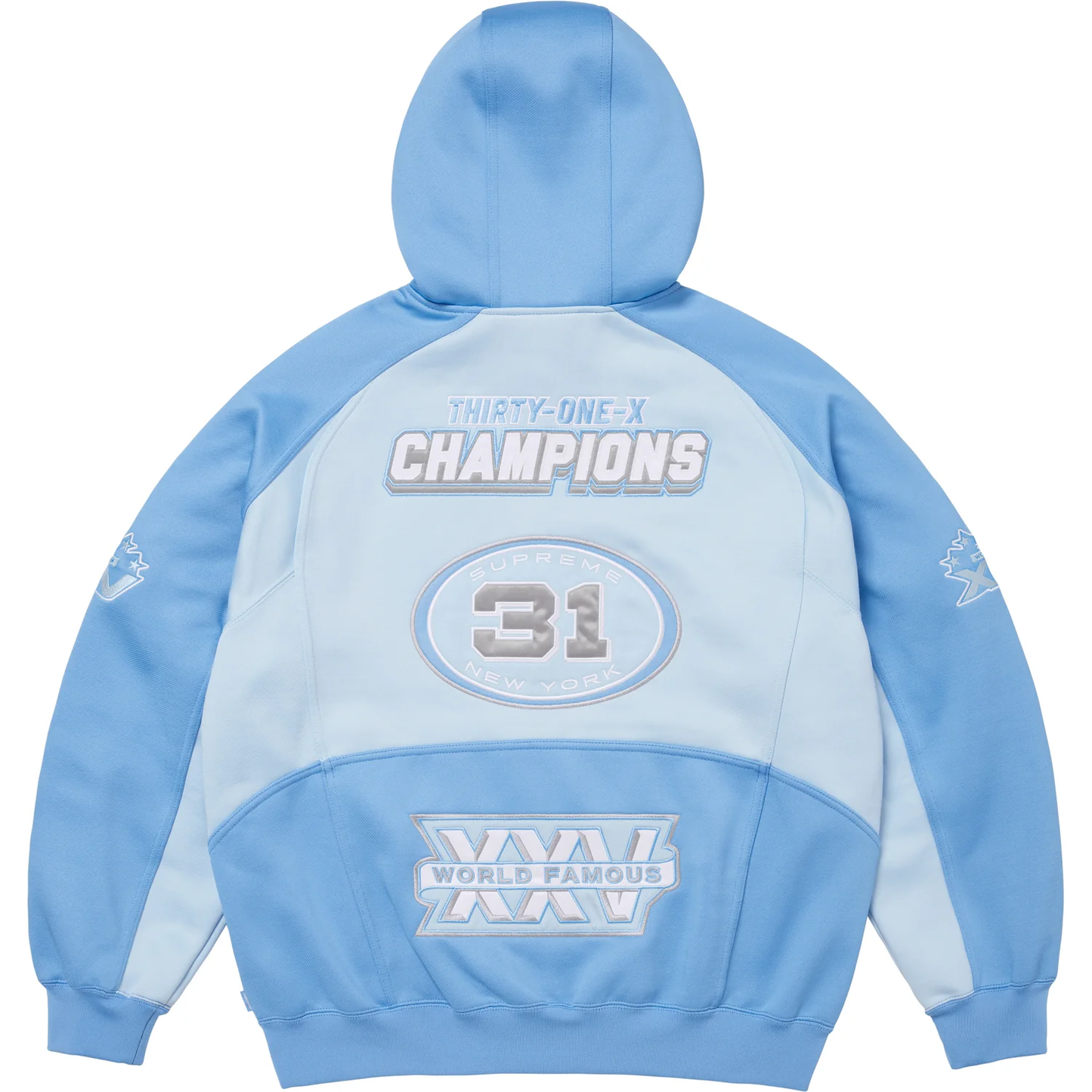 Supreme Football Light Blue Zip Up Hoodie