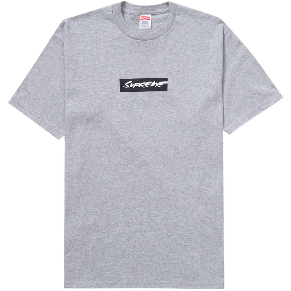 Supreme Futura Box Logo Heather Grey Tee