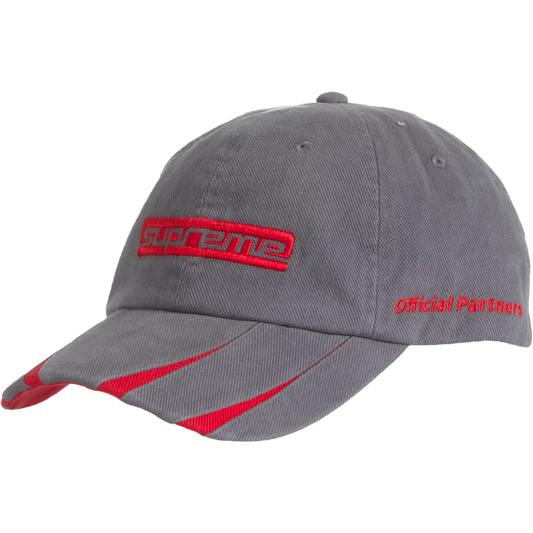Supreme Jagged Visor Charcoal 6-Panel Hat
