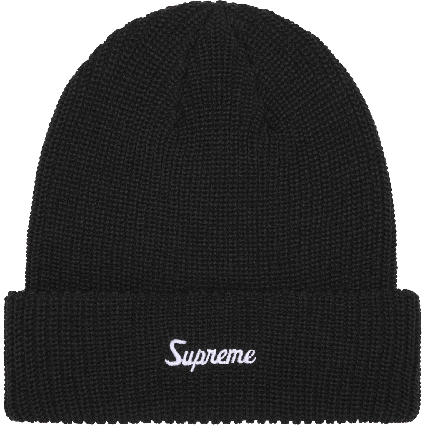 Supreme Loose Gauge Black Beanie