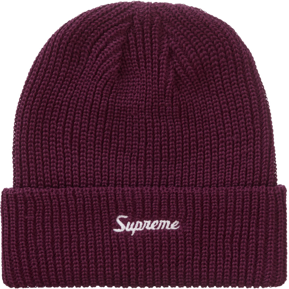 Supreme Loose Gauge Burgundy Beanie
