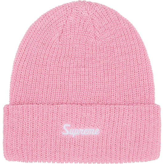 Supreme Loose Gauge Pink Beanie