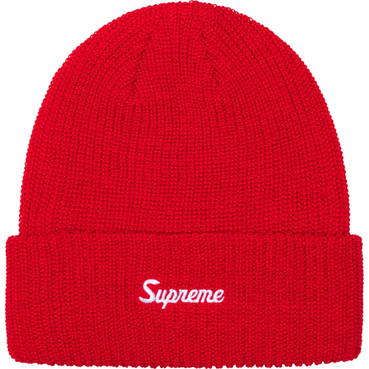 Supreme Loose Gauge Red Beanie