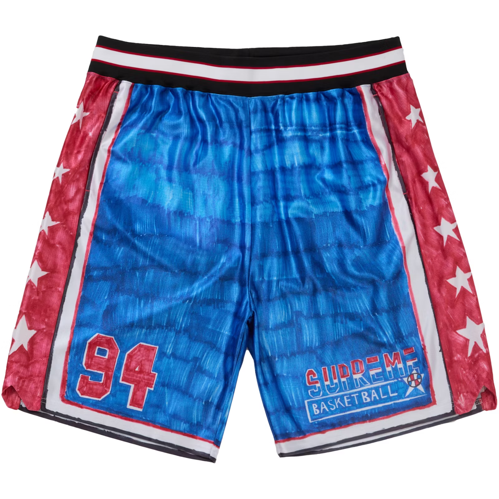 Supreme Marker Blue/Red Basketball Shorts