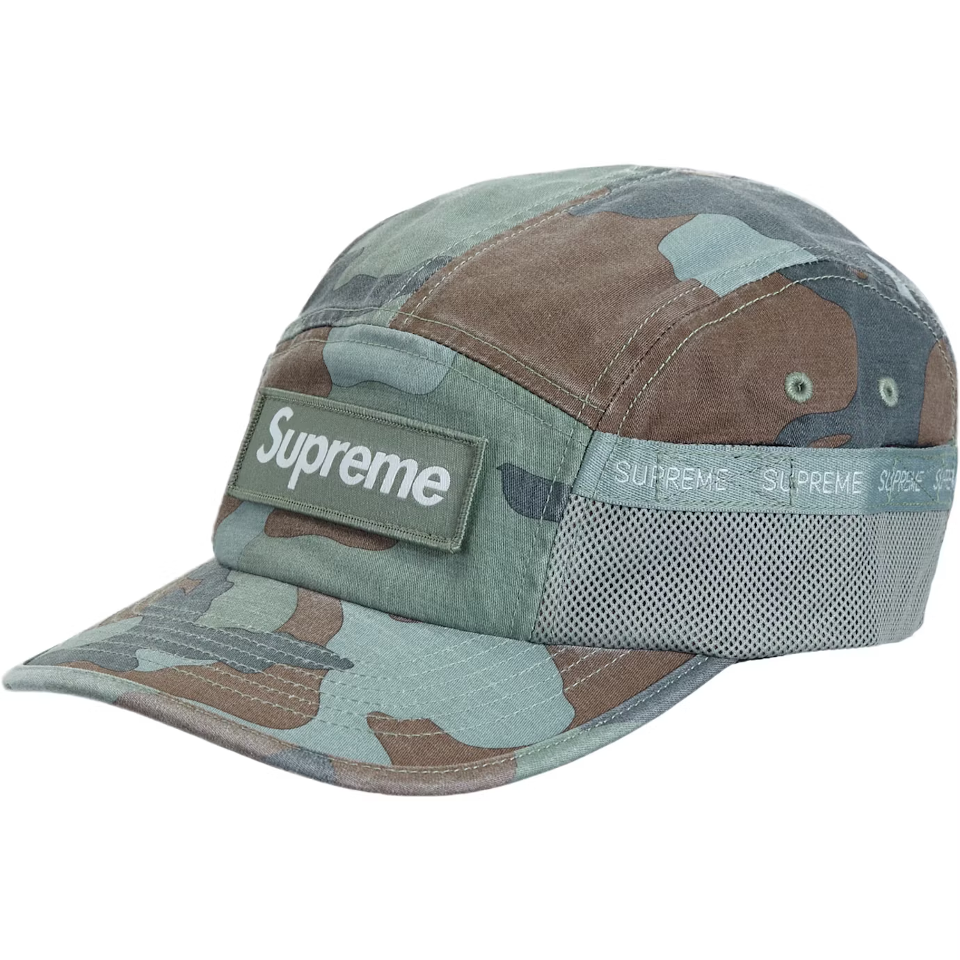 Supreme Mesh Pocket Slate Camo Camp Cap