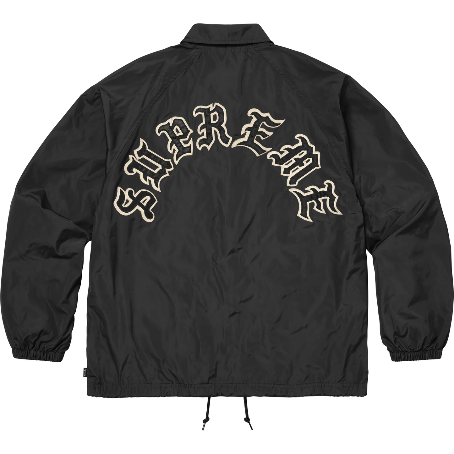 Supreme Old English Arc Black Coaches Jacket