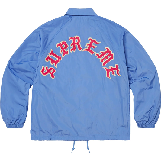 Supreme Old English Arc Light Blue Coaches Jacket