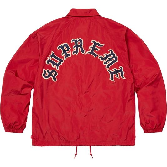 Supreme Old English Arc Red Coaches Jacket