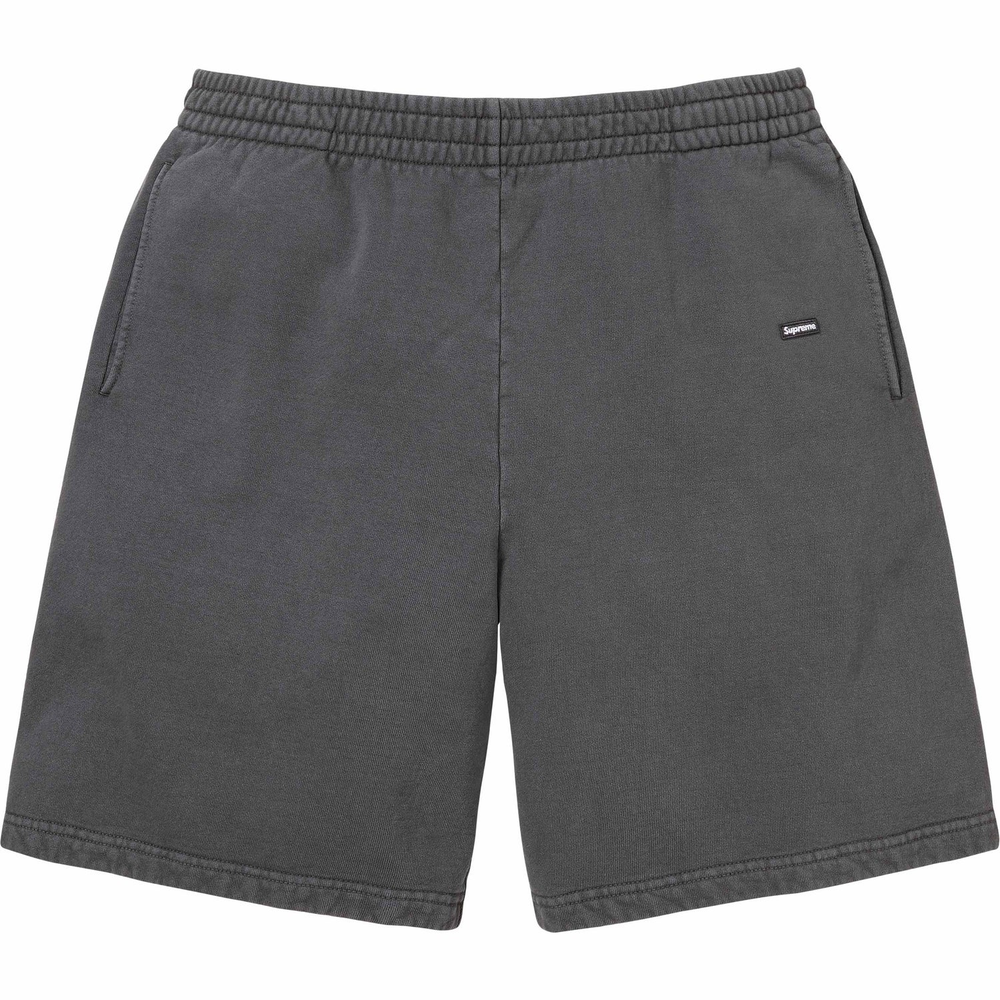 Supreme Overdyed Small Box Washed Black Sweat Shorts