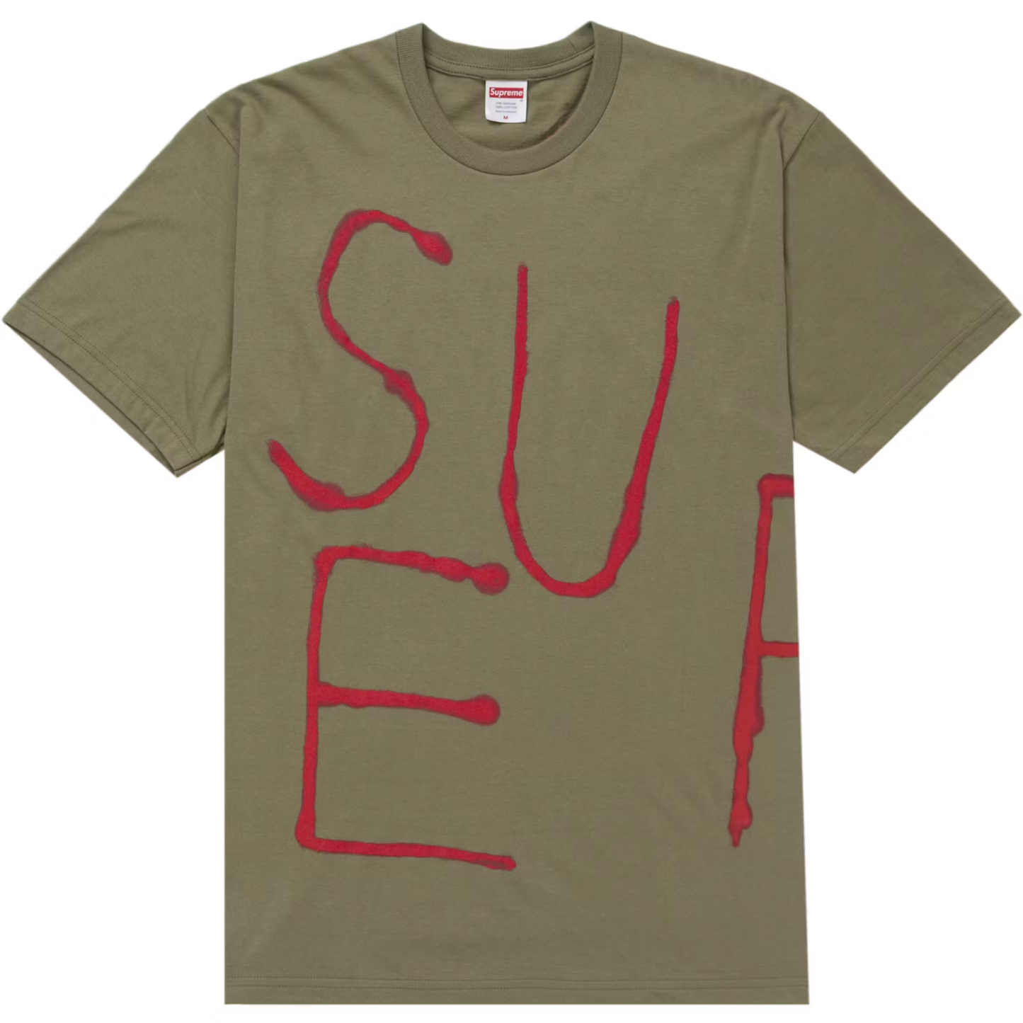 Supreme Painted Light Olive Tee