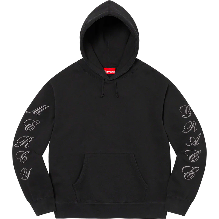 Supreme Patches Spiral Black Hoodie