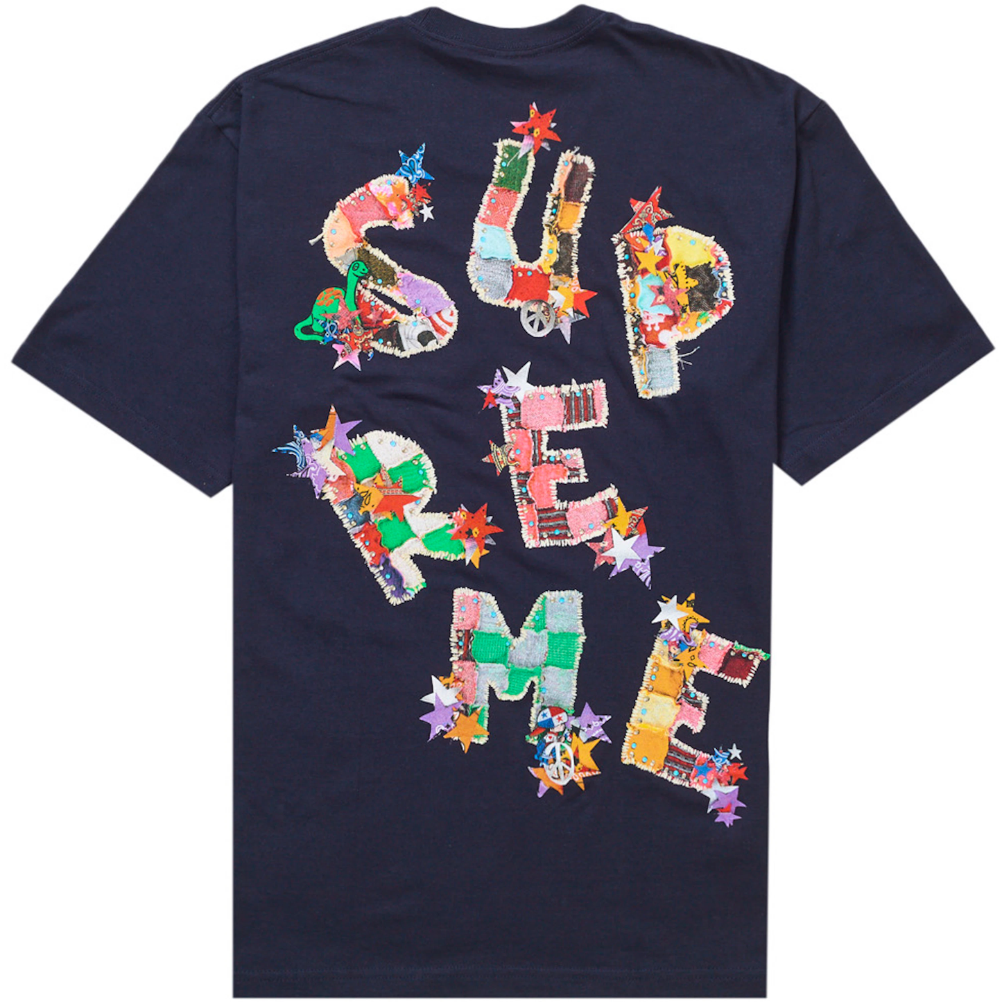 Supreme Patchwork Navy Tee