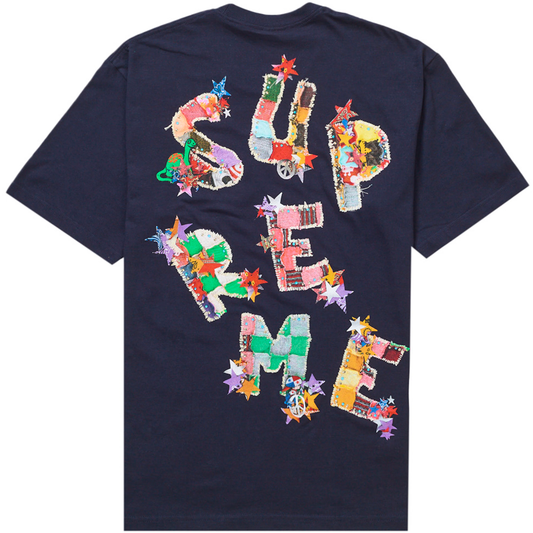 Supreme Patchwork Navy Tee