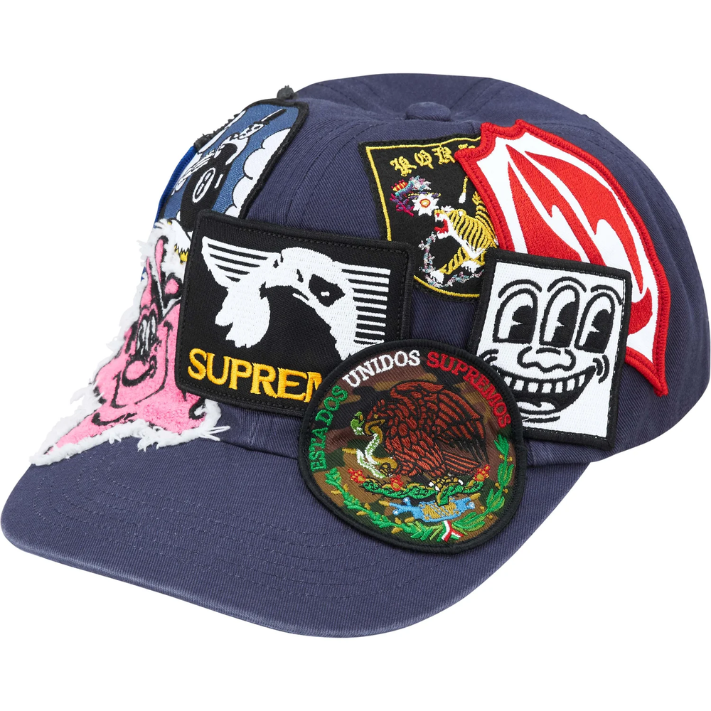 Supreme Patches Navy 6-Panel Hat