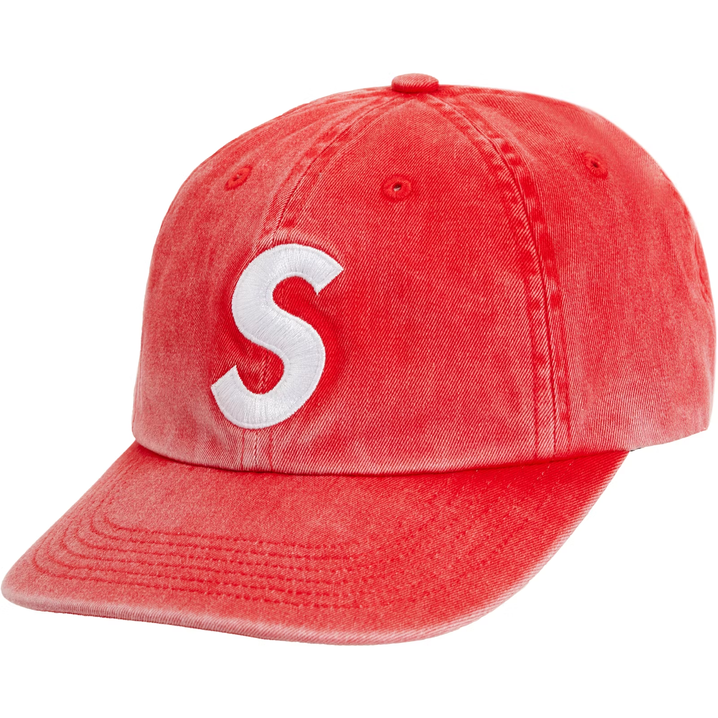 Supreme Pigment Print S Logo Red 6-Panel Hat